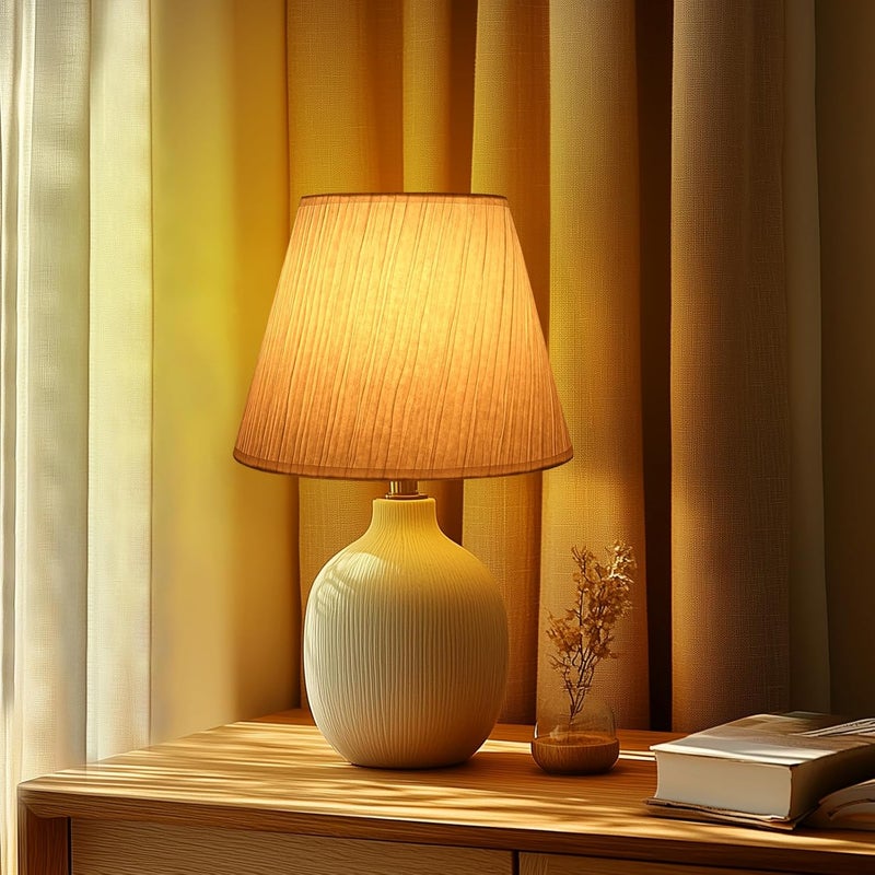 ALUCSET Small Lamp Shade, Barrel Paper Lampshade for Table Lamp and Floor Light, 6x10x7.5 Inch,Natural Linen Hand Crafted, Spider (paper) - Image 4